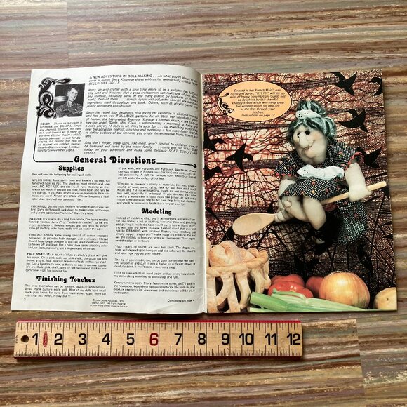 Soft Sculpture Dolls 11 Full Size Sewing Patterns Book Craft Course Vintage 1979 - Picture 3 of 4